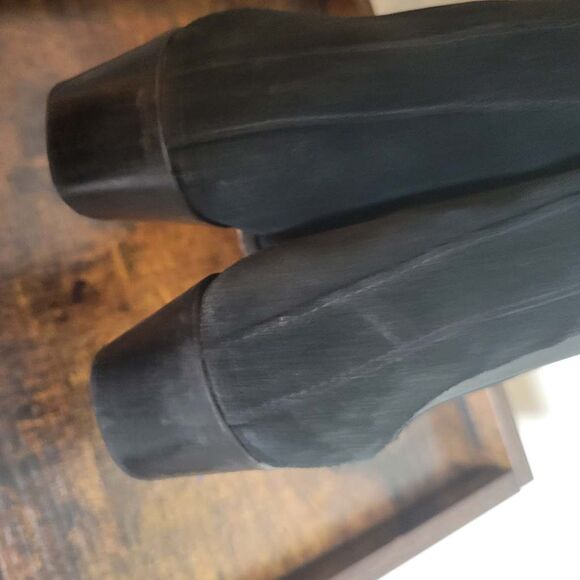 Steve Madden Womens Chaselyn Leather Almond Toe Ankle, Black Suede 9 - Picture 4 of 6